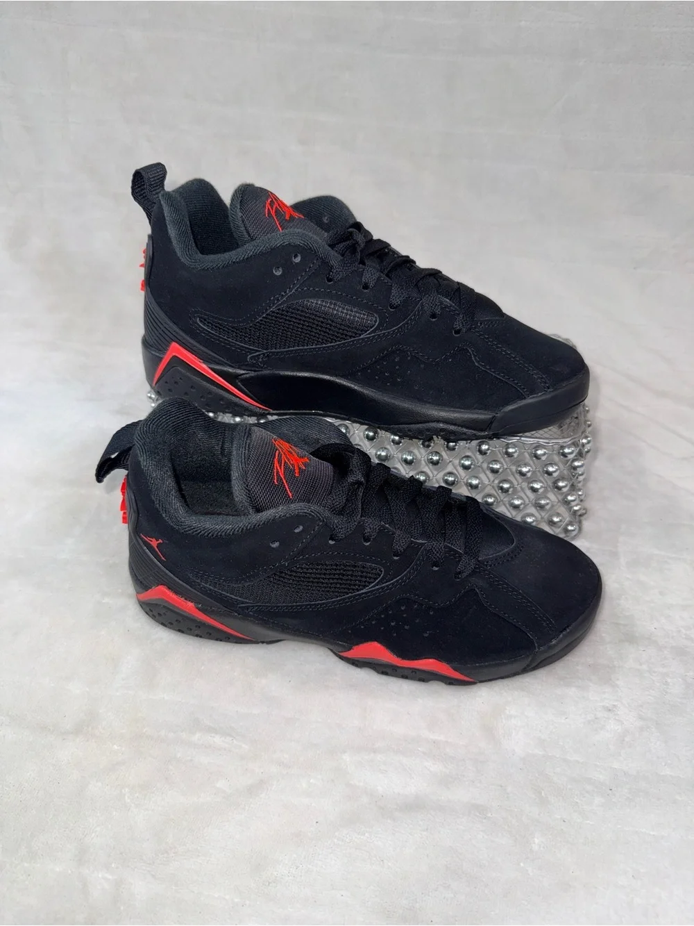 Jordan Kid Jumpman MVP 92 (GS) boy’s 5.5, 7 girls Black Sneakers with Red Flight